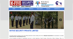 Desktop Screenshot of mfivesecurityprivatelimited.com