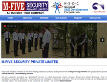 Tablet Screenshot of mfivesecurityprivatelimited.com